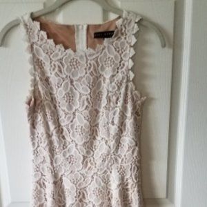 Ivory Lace Dress Fit & Flare Sleeveless City Studio size 3 Jr's